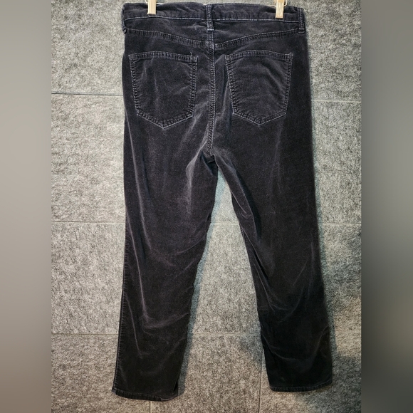 GAP Black Velvet Vintage Slim Mid Rise Jeans Black Velour Womens Size 30/ 10R - Picture 4 of 7